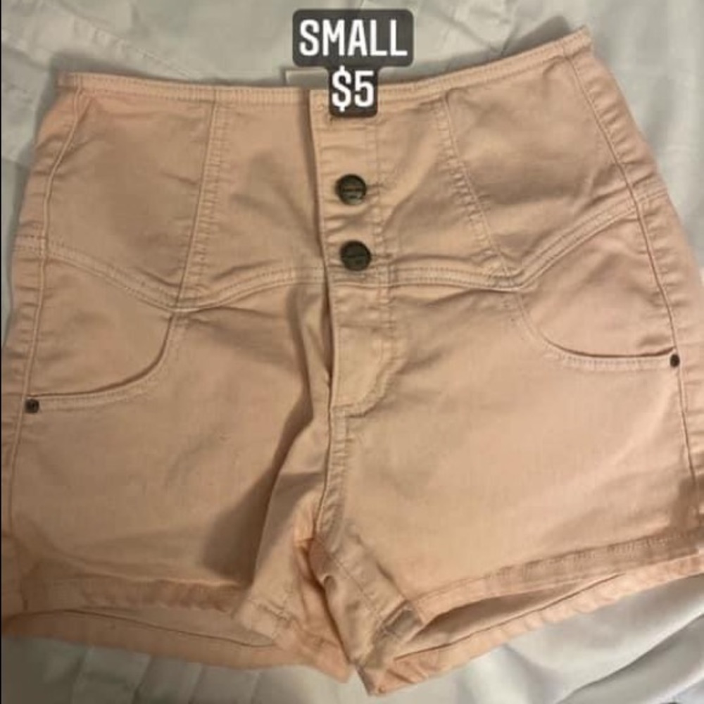 High waisted jean shorts